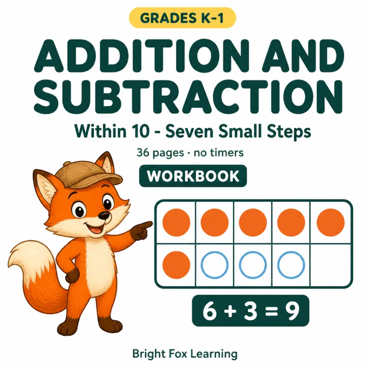 Addition and Subtraction Within 10 cover