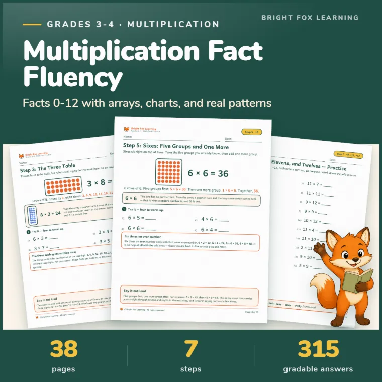 Multiplication Fact Fluency cover